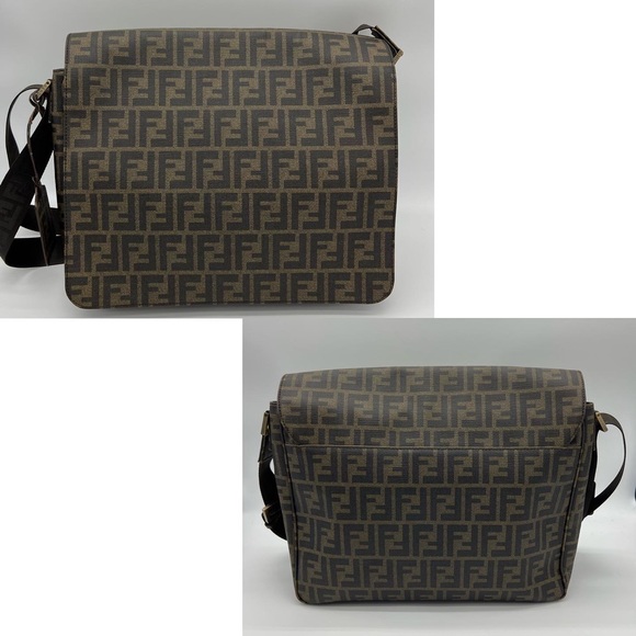 Authentic Fendi Zucca coated canvas messenger bag - Picture 5 of 17